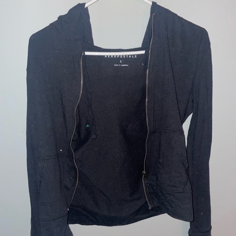 Solid Lightweight Full-Zip Hoodie